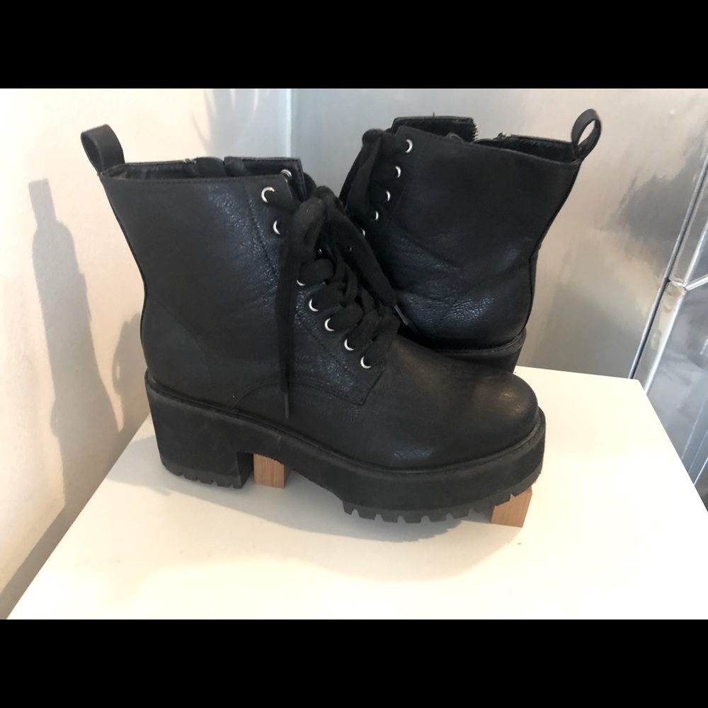 Brand new, black combat boots